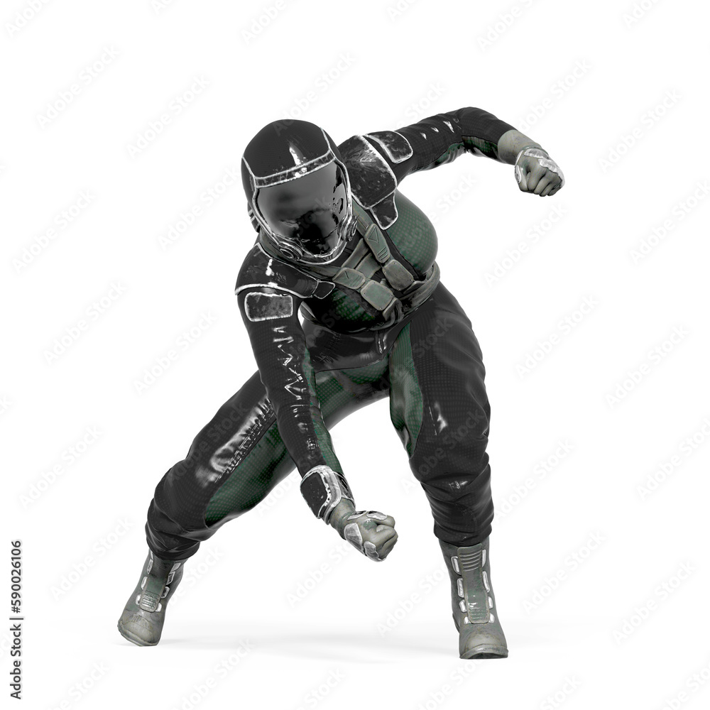 cosmonaut girl is loading power on white background cosmonaut girl is loading power on white background