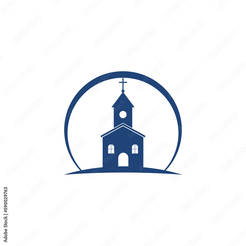 Church building icon isolated on transparent background