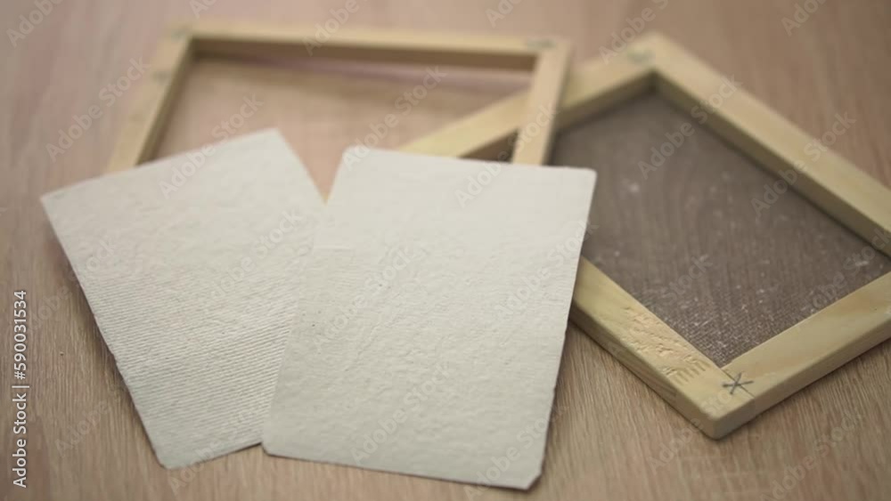 fixtures, ready-made paper samples and a magnifying glass are on the table. slow motion video. close-up. High-quality FullHD video recording fixtures, ready-made paper samples and a magnifying glass are on the table. slow motion video. close-up. High-quality FullHD video recording