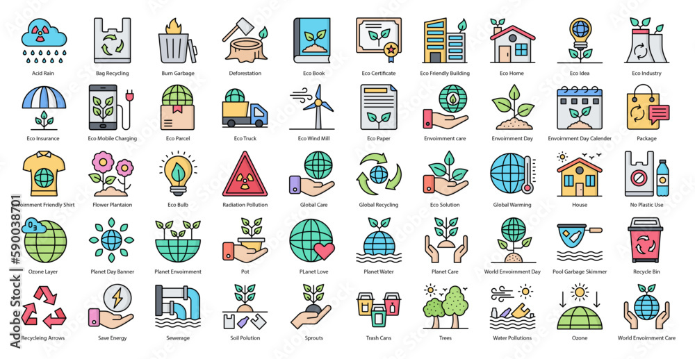 Global Warming Color Line Icons Ecology Environment Icon Set in Filled Outline Style 50 Vector Icons Global Warming Color Line Icons Ecology Environment Icon Set in Filled Outline Style 50 Vector Icons