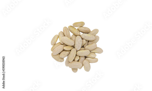 Seeds beans  seeds isolate on white background. Selective focus.