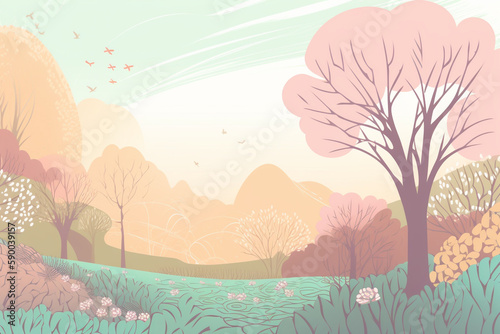 Spring pastel background © mao