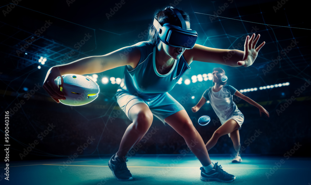 Motion sportive concept. Fast and strong fitness concept. Generative AI. Motion sportive concept. Fast and strong fitness concept. Generative AI.