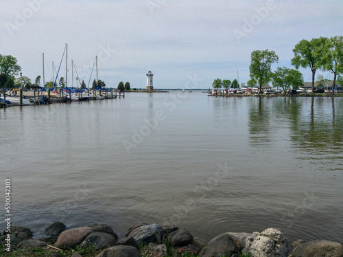 Fond du Lac Lighthouse At Lakeside Park on Lake Winnebago, Wisconsin photo