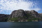 Felsenlanschaft in Norwegen mit Ausblick