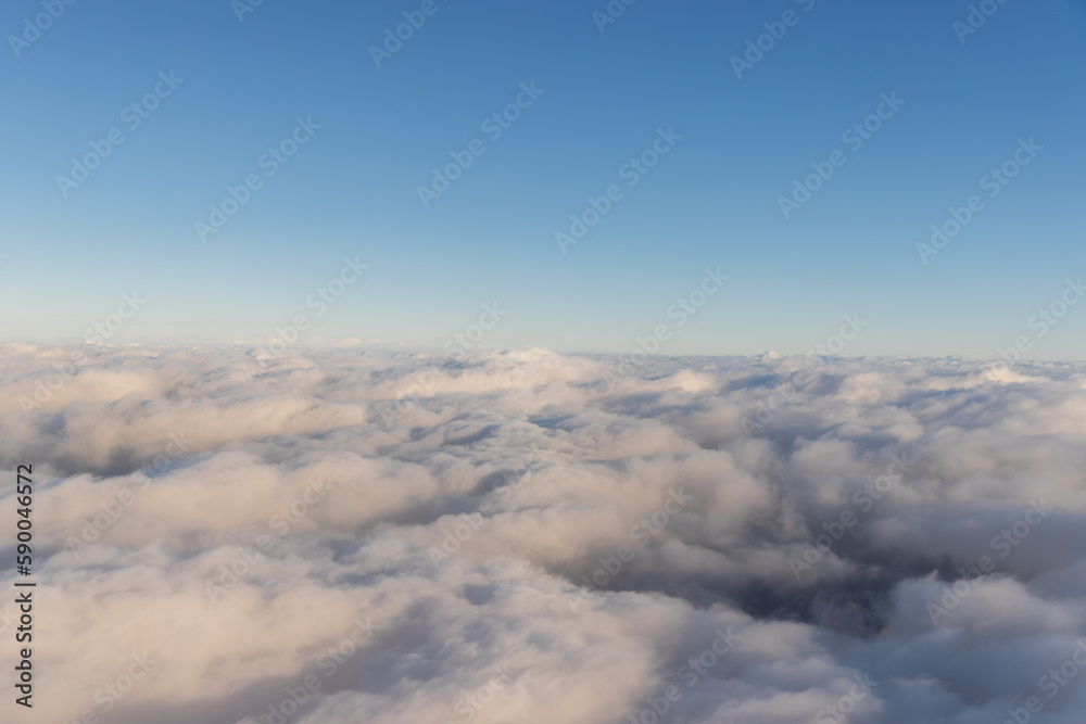 colorful dramatic sky with cloud at sunset