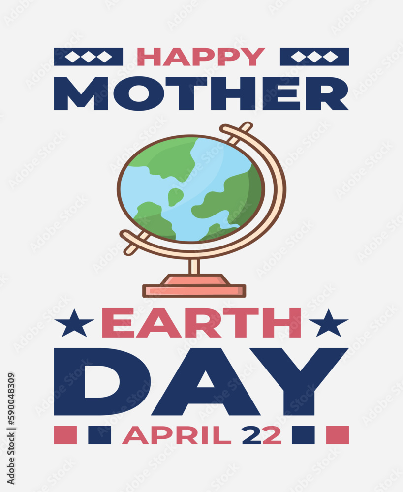 Happy Mother Earth Day Typography T-shirt