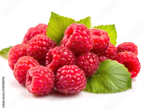 Raspberry isolated on white background.