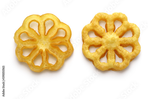 rosette cookie: flower cookie front and back photo