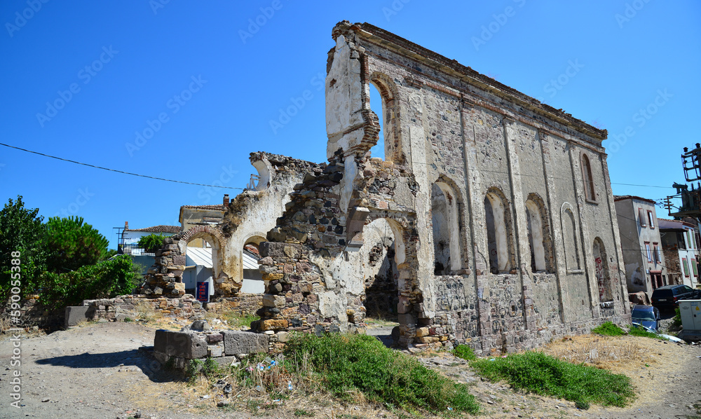 Fototapeta premium Ancient churches located in Ayvalik, Turkey.