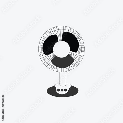 Fan Icon Vector. Simple flat symbol. Illustration pictogramb