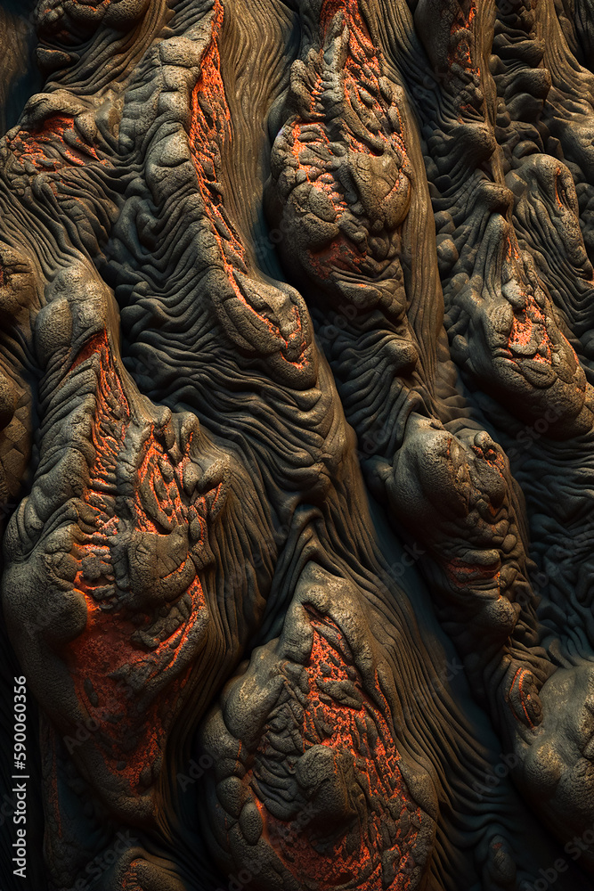 Obraz premium Volcanic Abstract Pattern, Generative AI.