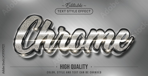Editable text style effect - Chrome text style theme.