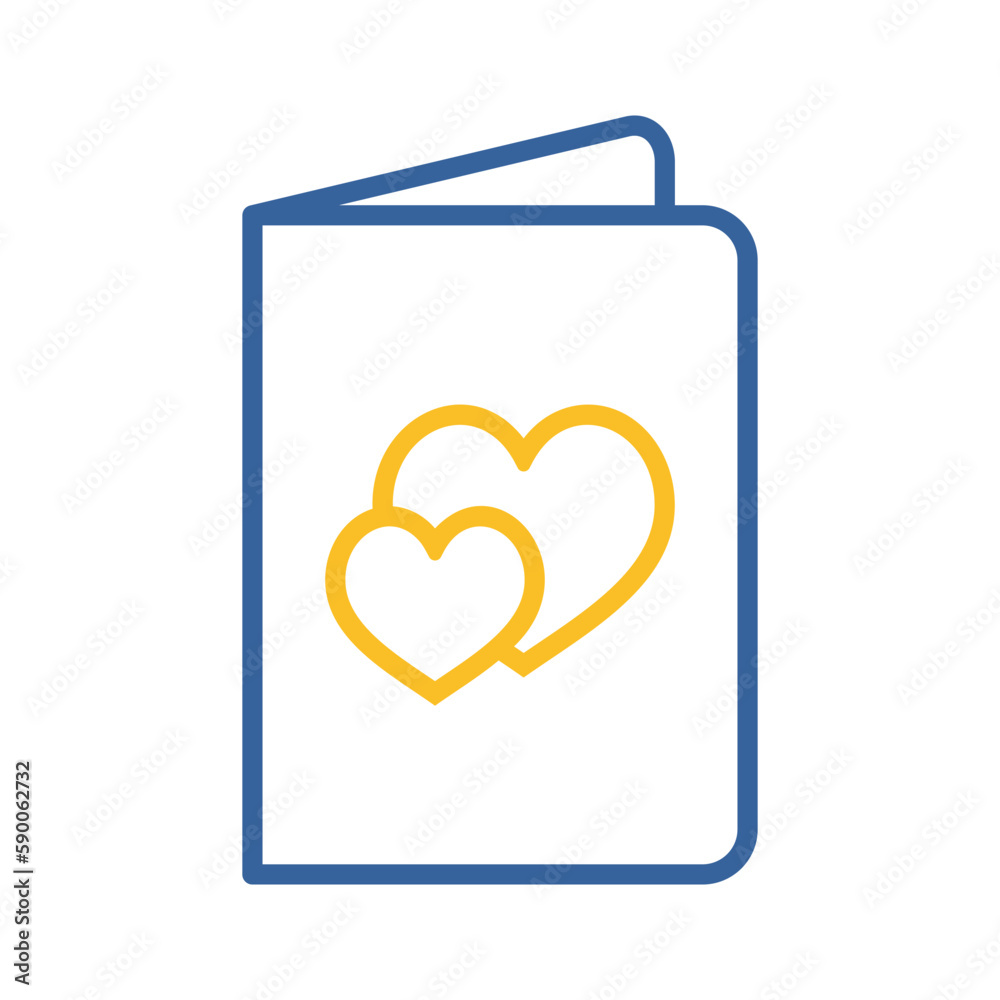 Greeting card with hearts vector icon Greeting card with hearts vector icon