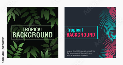 Tropical and cool background for banner  cover  card design  etc