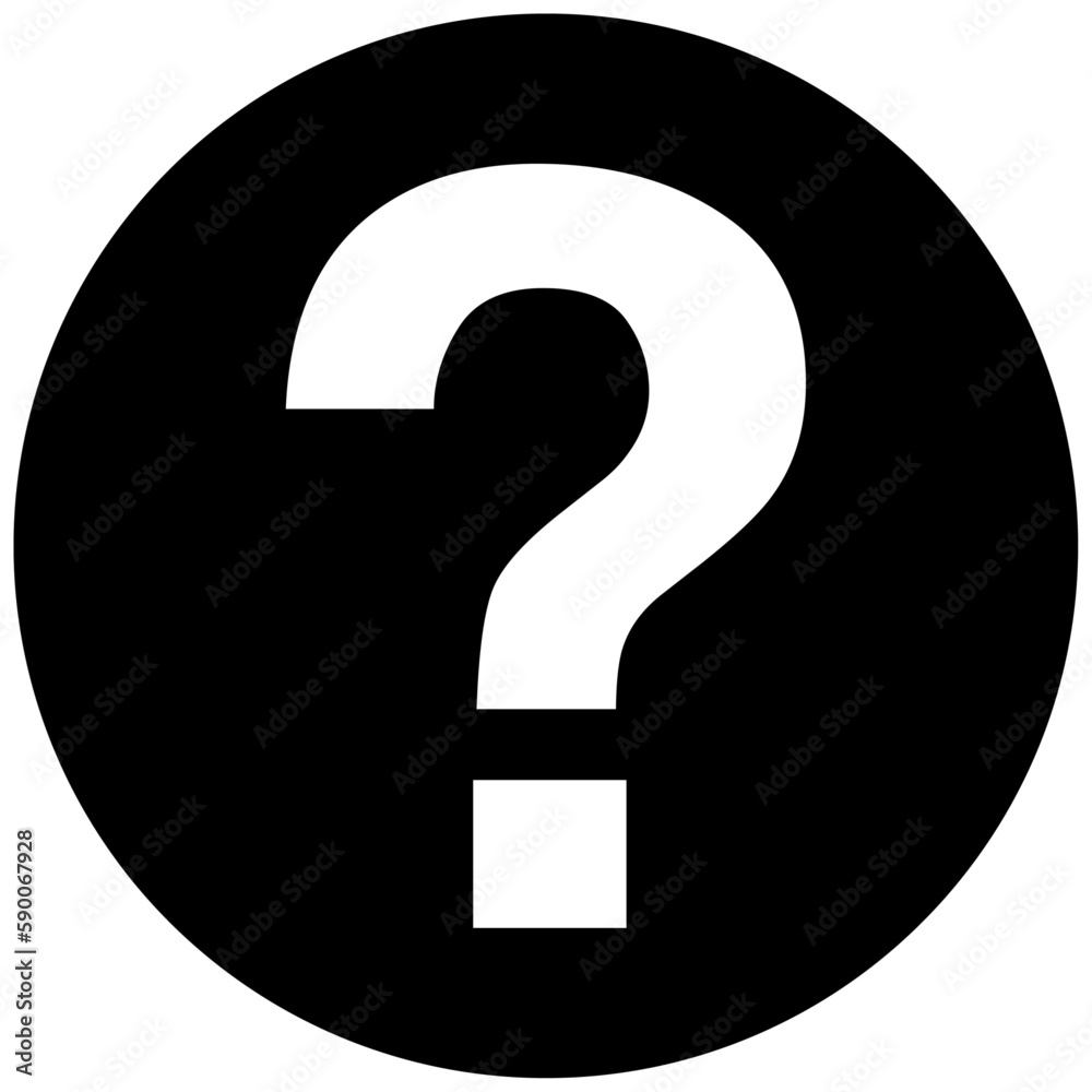 Question mark icon, white color flat style black circle design help symbol, FAQ or query sign vector graphic illustration, colorful buttons for web, app, mobile, label, stamp, sticker isolated white. Question mark icon, white color flat style black circle design help symbol, FAQ or query sign vector graphic illustration, colorful buttons for web, app, mobile, label, stamp, sticker isolated white.