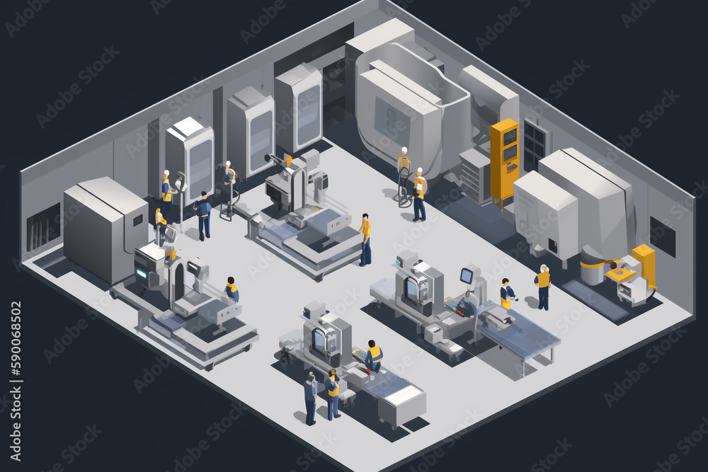 Obraz premium factory, generative AI