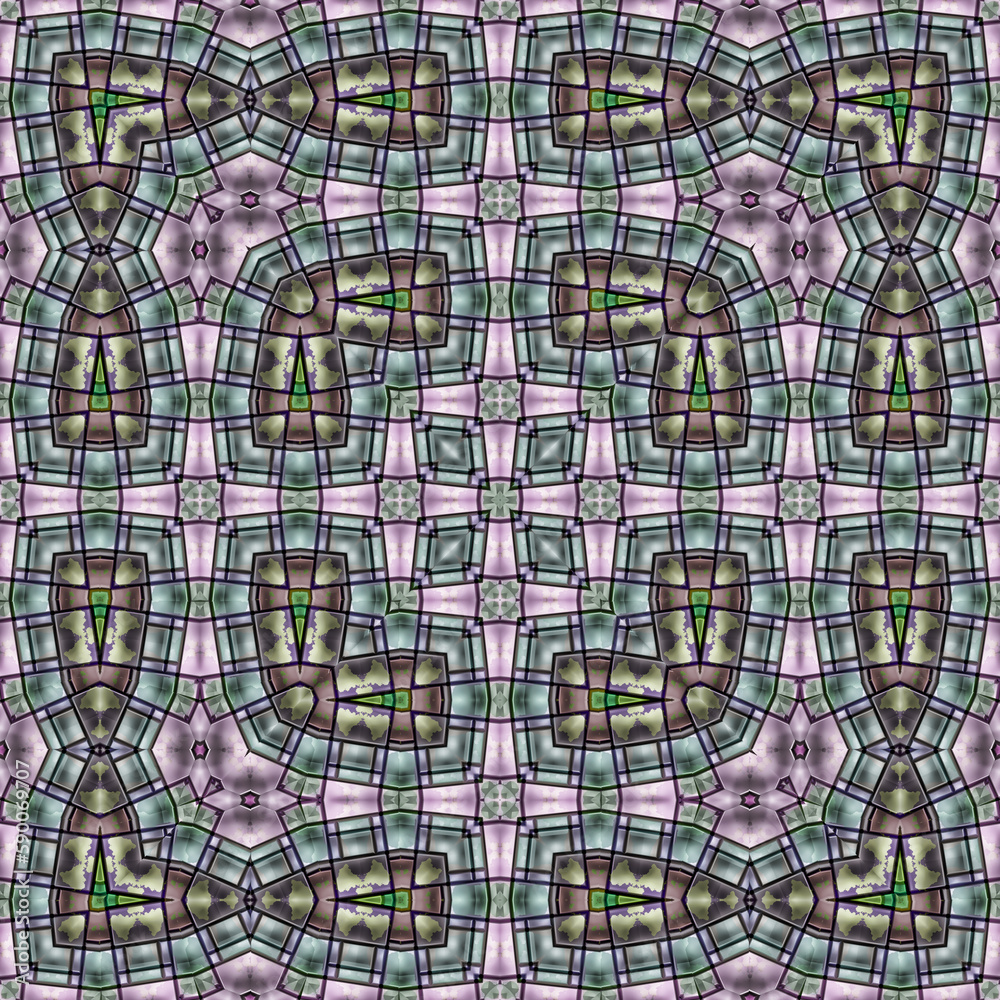 Obraz premium 3d effect - abstract kaleidoscopic geometric color gradient pattern