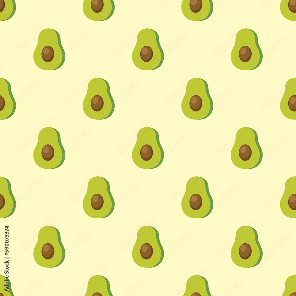 Seamless pattern with avocado.Avocado tasty on white background Seamless pattern with avocado.Avocado tasty on white background