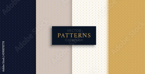 Free vector geometric patterns set in premium colors