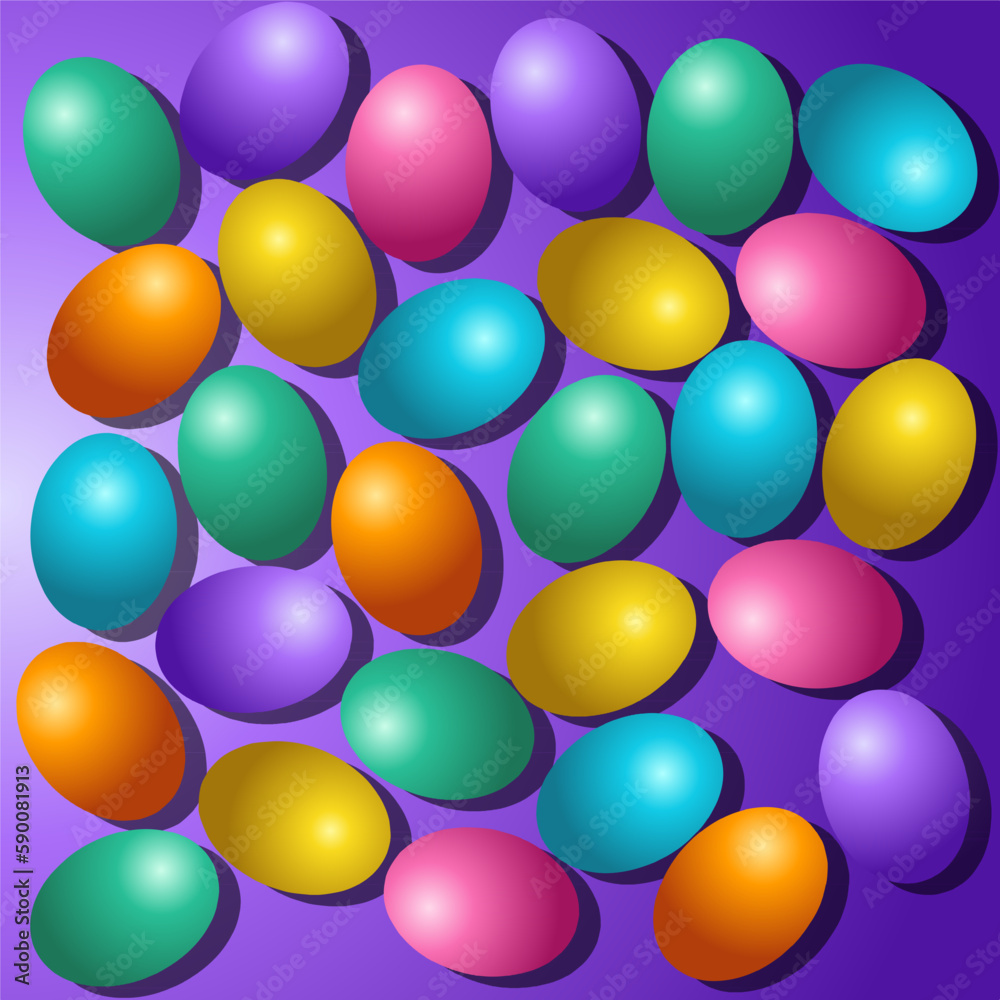 Background Colorful eggs, easter