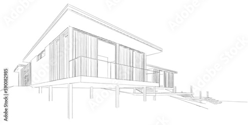 house sketch drawing