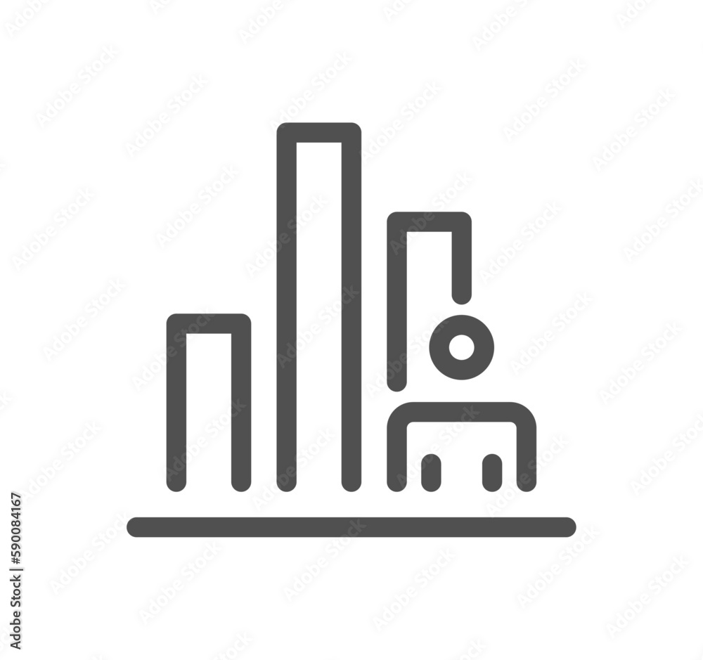Business management related icon outline and linear vector.