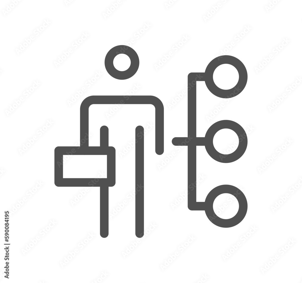 Business management related icon outline and linear vector. Business management related icon outline and linear vector.