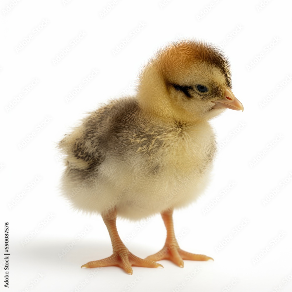 Obraz premium chick in a white background