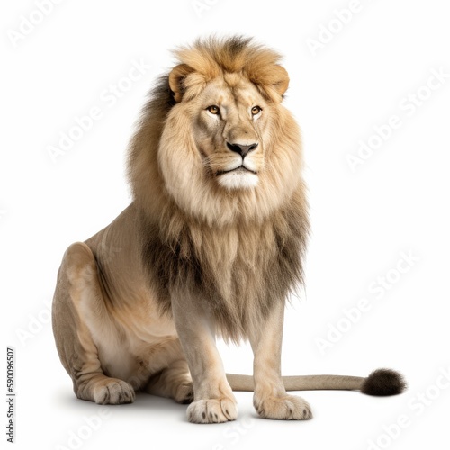 Billede på lærred lion isolated on white