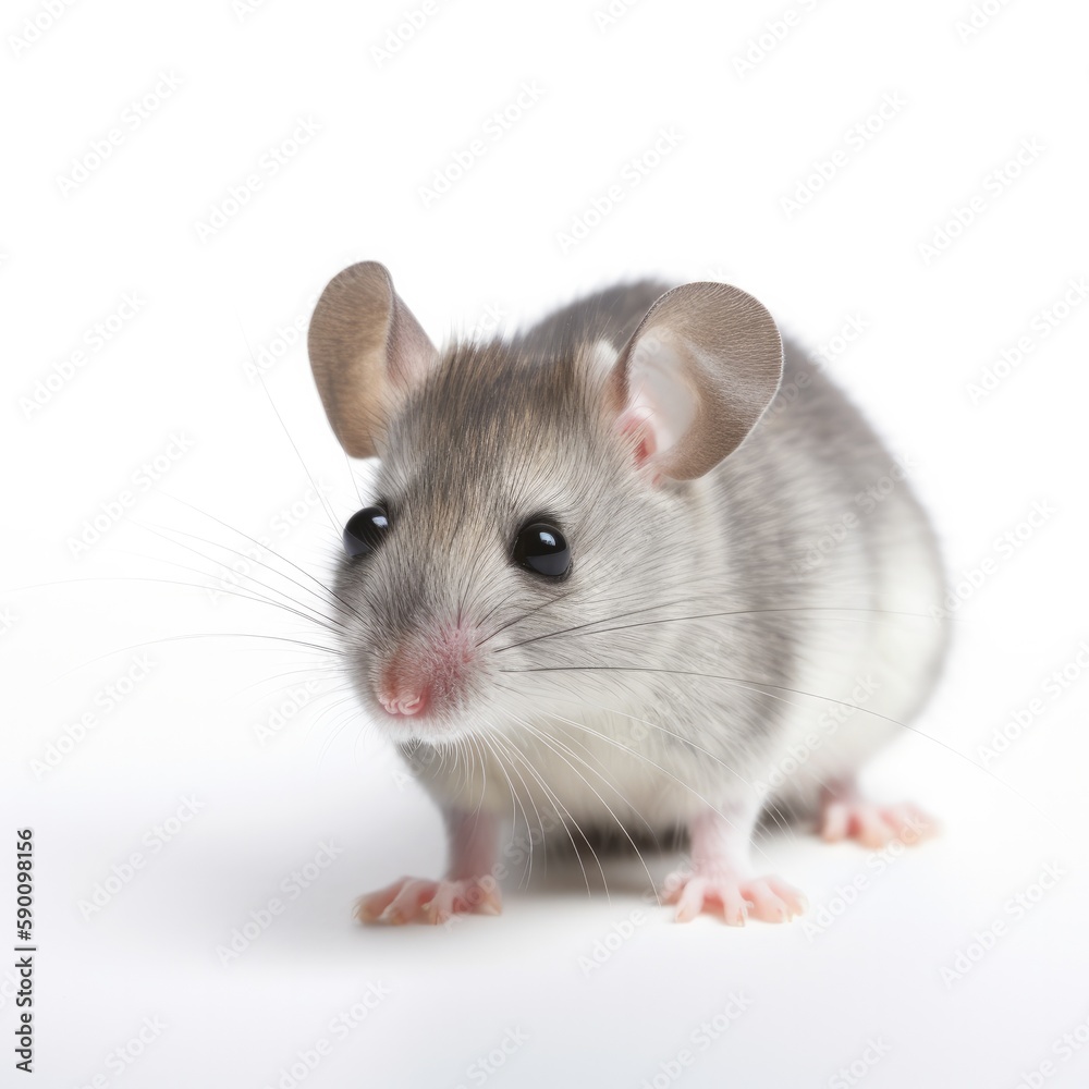 rat on white background