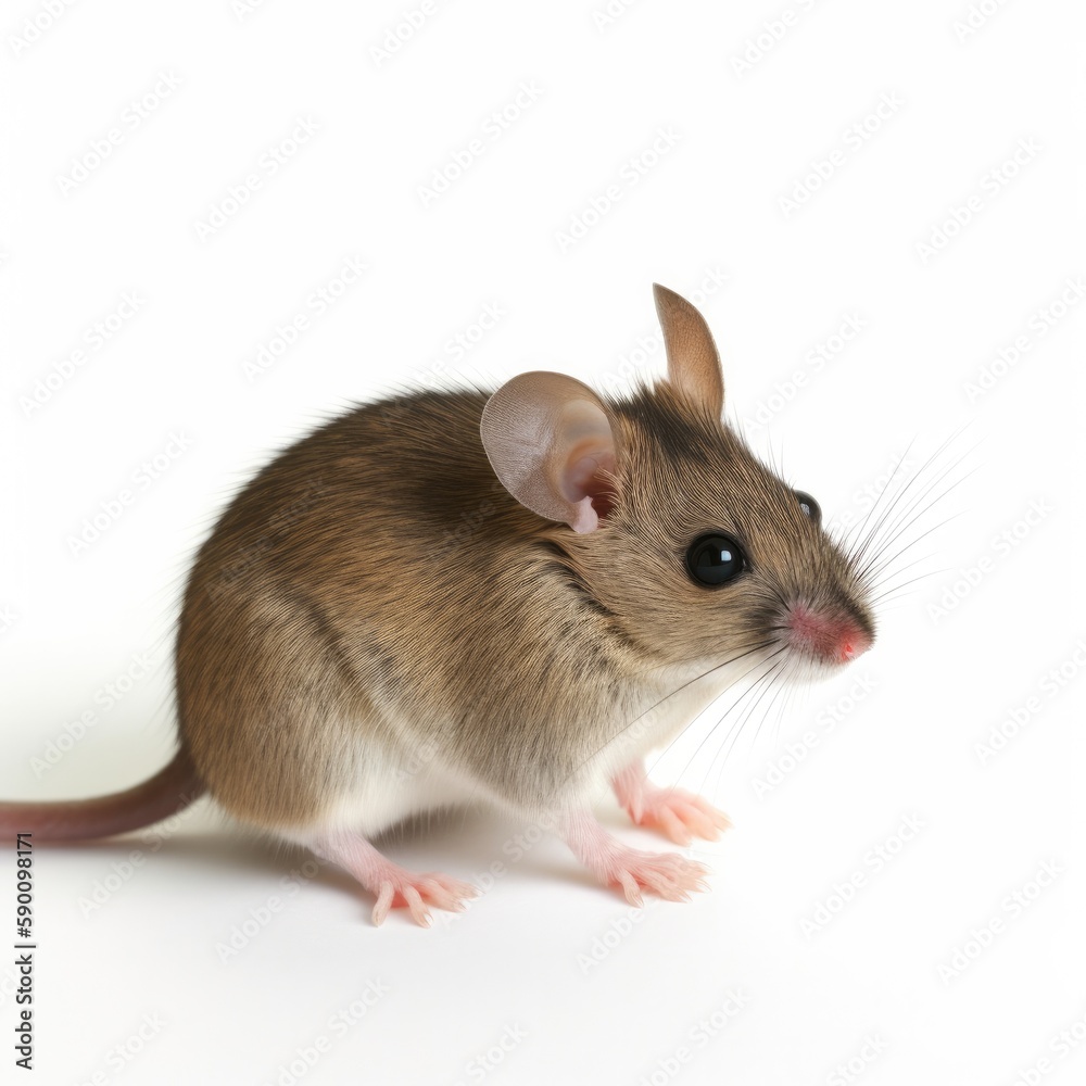 rat on white background