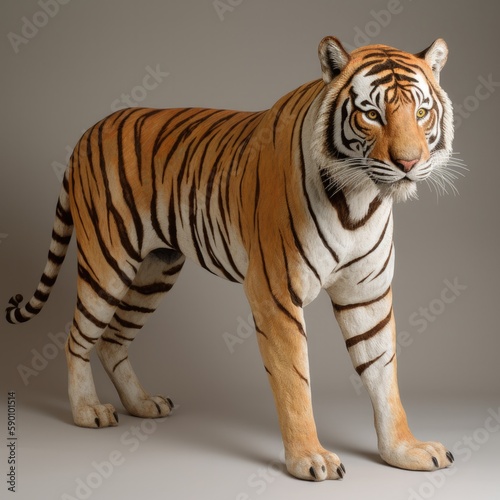 tiger on white background