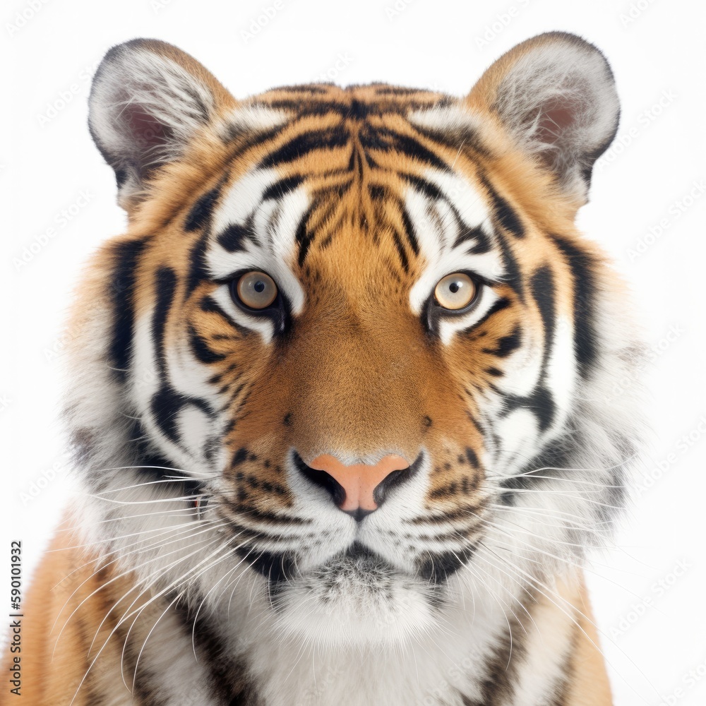 Obraz premium white bengal tiger isolated on white
