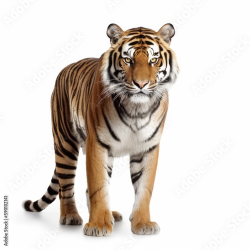 Fényképezés tiger isolated on white background