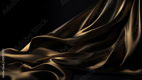 Dark golden banner on a black background. Created with Generative AI.