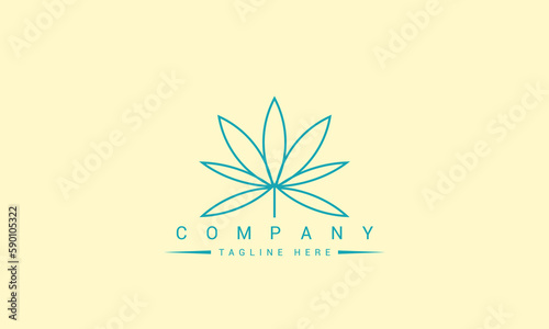 Cannabis leaf logo design and symbol vector. Medical marijuana Vector illustration.