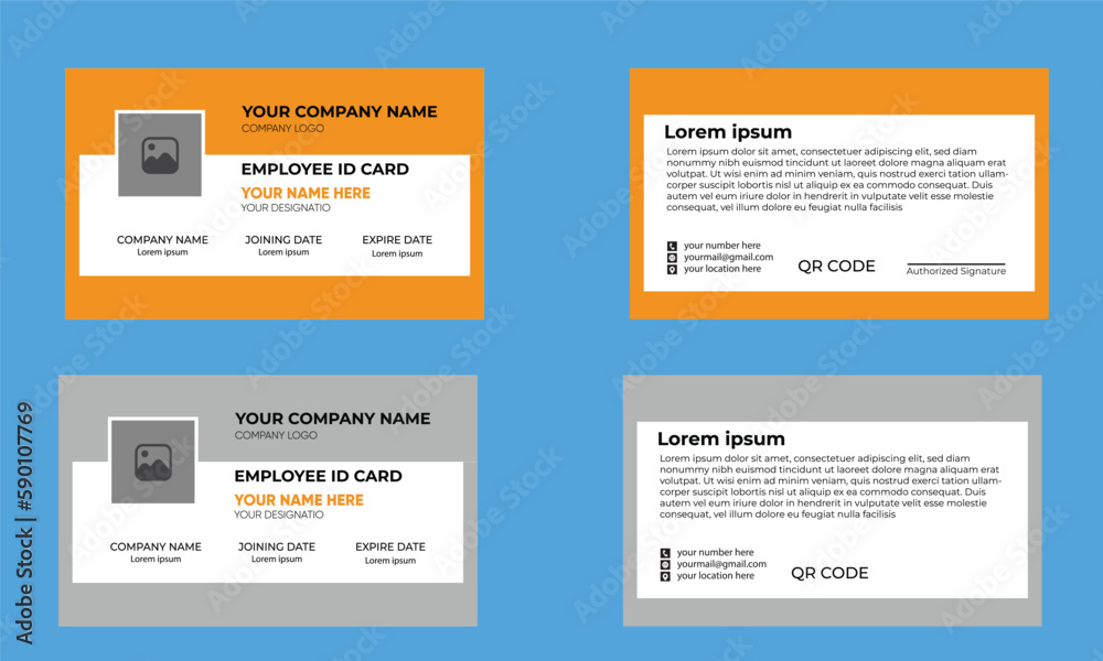 Simple flat victor Id Card Design Simple flat victor Id Card Design