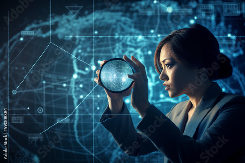 Illustration of Advanced Technology for Intelligent Automation and Smart Manufacturing, Emerging Technologies for the Future of Industry and Business, generative AI