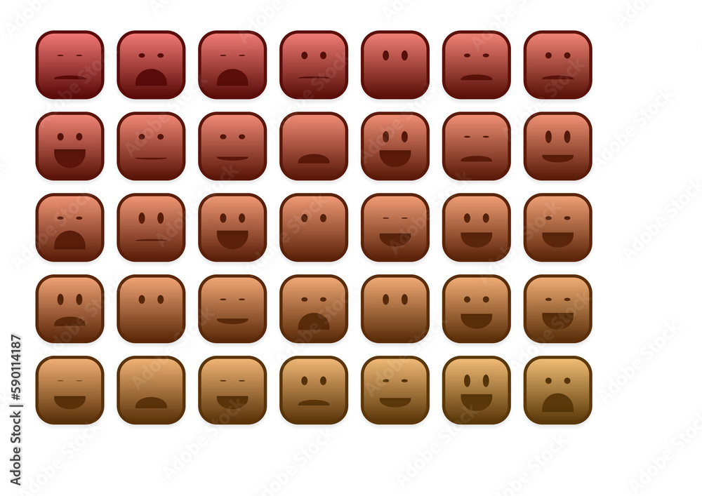 set of colourful emojis set of colourful emojis