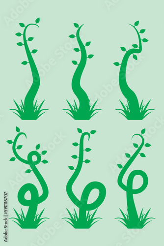 beanstalk design vector flat isolated illustration