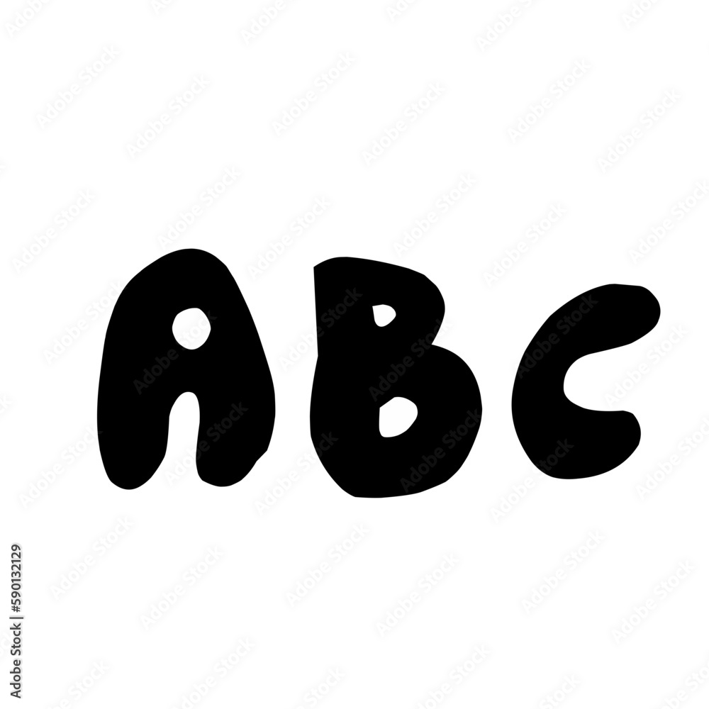 Doodle ABC School Hand Drawn Doodle ABC School Hand Drawn