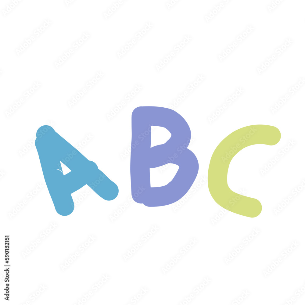 Doodle ABC School Hand Drawn 