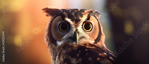 An owl. Generative AI photo