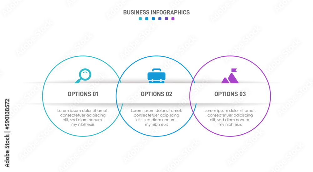 Timeline infographic with infochart. Modern presentation template with 3 spets for business process. Website template on white background for concept modern design. Horizontal layout. Timeline infographic with infochart. Modern presentation template with 3 spets for business process. Website template on white background for concept modern design. Horizontal layout.
