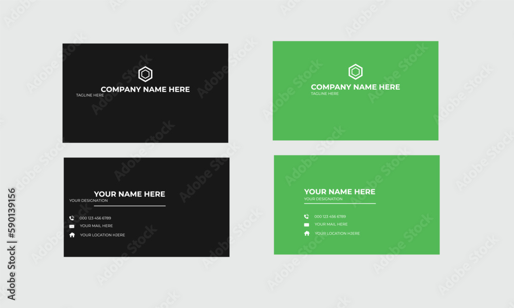 Simple flat victor Business Card Design Simple flat victor Business Card Design