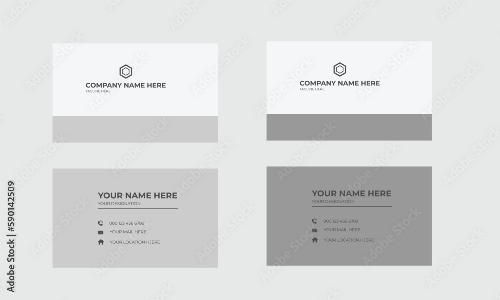 Simple flat victor Business Card Design Simple flat victor Business Card Design