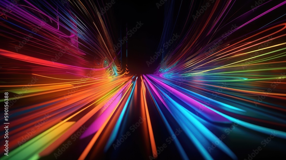 Abstract background, neon vertical lines in different directions. AI generated Abstract background, neon vertical lines in different directions. AI generated