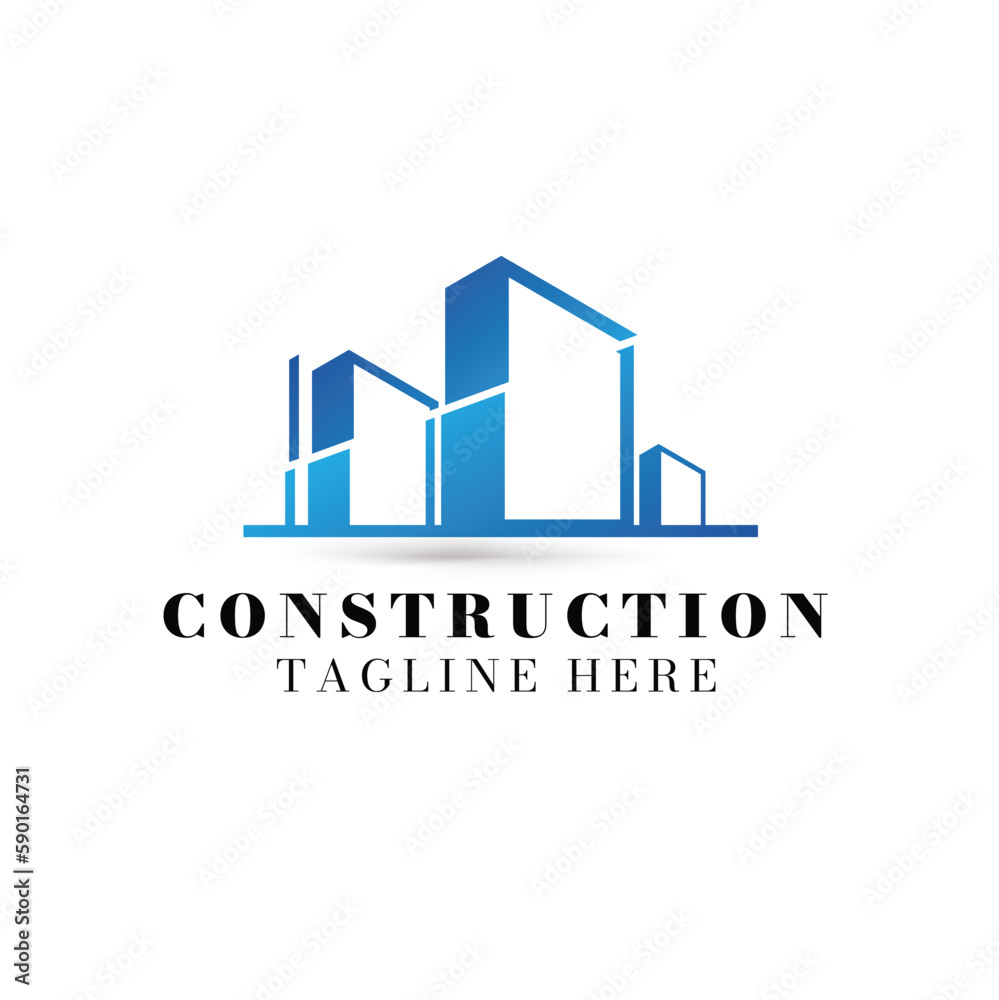 Real estate logo construction architecture building logo design template element