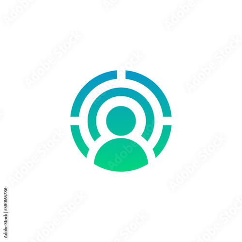 Illustration vector logo for audience target
